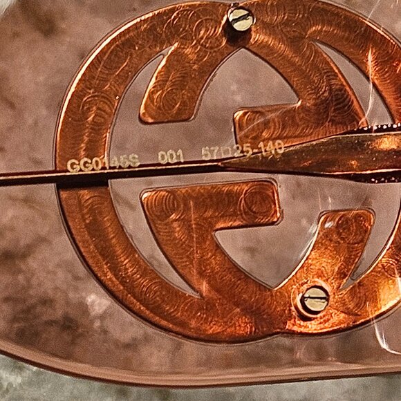 GUCCI HOLLYWOOD FOREVER OVERSIZED SQUARE PINK EMBELLISHED CRYSTAL SUNGLASSES - Picture 6 of 7